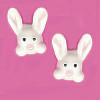 15x22mm Lampwork Glass BUNNY/RABBIT Head Beads