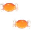 8x18mm Lampwork Glass Orange HARD CANDY Beads