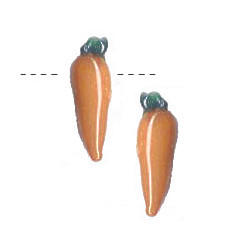 7x25mm Lampwork Glass CARROT Beads