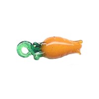 8x20mm Lampwork Glass CARROT Charm Bead