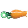 8x20mm Lampwork Glass CARROT Charm Bead