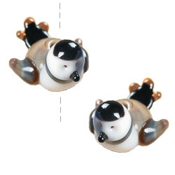 18mm to 22mm Lampwork Glass CHICKADEE Beads