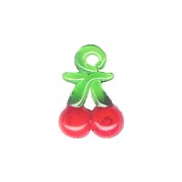 11x19mm Lampwork Glass CHERRY Charm Bead