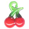 11x21mm Lampwork Glass CHERRY Charm Bead