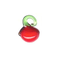 10x16mm Lampwork Glass CHERRY Charm Bead