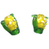 10x15mm Lampwork Glass Yellow CORN Beads