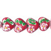 15mm Lampwork Glass Floral HEART Beads