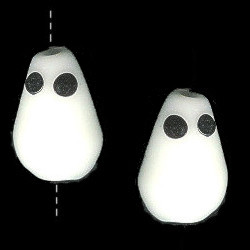 15x20mm Lampwork Glass Halloween GHOST Beads