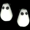 15x20mm Lampwork Glass Halloween GHOST Beads