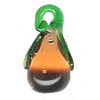 10x18mm Lampwork Glass Golden PEAR Charm Bead