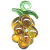 15x28mm Lampwork Glass Golden GRAPE CLUSTER Charm Bead