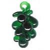 15x25mm Lampwork Glass Dark Green GRAPE CLUSTER Charm Bead