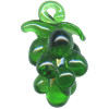 15x28mm Lampwork Glass Green GRAPE CLUSTER Charm Bead