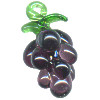 13x25mm Lampwork Glass Purple GRAPE CLUSTER Charm Bead