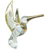 12x24mm 22kt Gold Trimmed Lampwork HUMMINGBIRD Bead ~ Roger Child