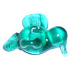 20x22mm Lampwork Glass HUMMINGBIRD Bead - Aqua