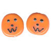 15mm Lampwork Glass Halloween JACK'O LANTERN Tabular Beads