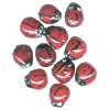 11x14mm Lampwork Glass LADYBUG Beads