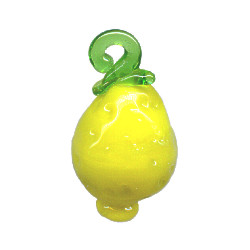 15x25mm Lampwork Glass LEMON Charm Bead