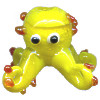 14x16mm Lampwork Glass Yellow OCTOPUS Bead