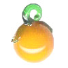 12x16mm Lampwork Glass ORANGE Charm Bead