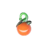 10x15mm Lampwork Glass ORANGE Charm Bead