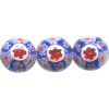 10mm Red, White & Blue Patriotic Millefiori Lampwork ROUND Beads