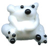 15mm Lampwork Glass POLAR BEAR Bead