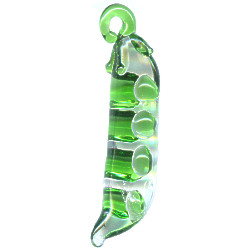 10x45mm Lampwork Glass PEA POD Pendant/Focal Bead