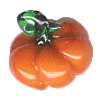 16x16mm Lampwork Glass PUMPKIN Charm Bead