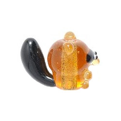 12x14mm Lampwork Glass RACCOON Bead