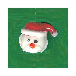 16x20mm Lampwork Glass SANTA Bead