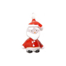 15x25mm Lampwork Glass SANTA Charm Bead