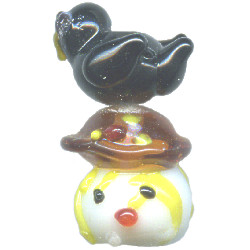 Lampwork Glass SCARECROW & BLACKBIRD Bead Set