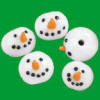 12mm Lampwork Glass SNOWMAN Round Beads