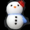 10x18mm Lampwork Glass SNOWMAN Bead