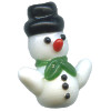 18x24mm Lampwork Glass SNOWMAN Bead