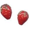 12x21mm Lampwork Glass STRAWBERRY Beads