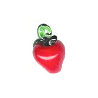 12x18mm Lampwork Glass STRAWBERRY Charm Bead