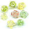 10x14mm Sculpted Lampwork TEA ROSE Beads ~ Citrus Mix