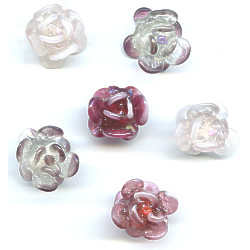 10x14mm Sculpted Lampwork TEA ROSE Beads ~ Passion Mix