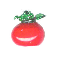 20x22mm Lampwork Glass TOMATO Pendant/Focal Bead