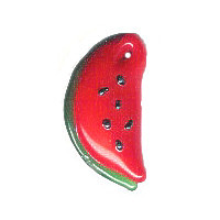 12x23mm Lampwork Glass WATERMELON Charm Beads