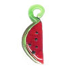 7x18mm Lampwork Glass WATERMELON Charm Beads