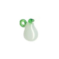 8x13mm Lampwork Glass White SQUASH Charm Bead