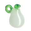 8x13mm Lampwork Glass White SQUASH Charm Bead