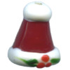 15x17mm Lampwork Glass CHRISTMAS HAT Bead