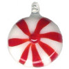 10x20mm Lampwork Glass CHRISTMAS MINT CANDY Charm Bead