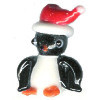 20x26mm Lampwork Glass Christmas PENGUIN Bead