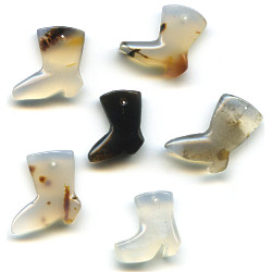 12x12mm Montana Agate Western BOOT Beads